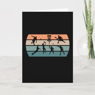 Disk Golf Player Retro Karte