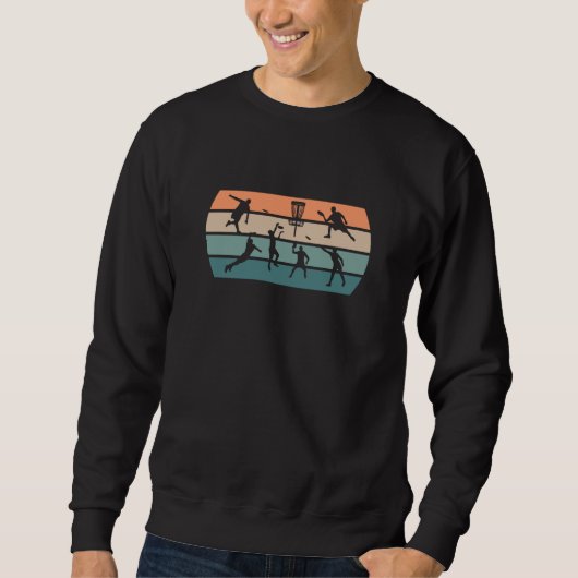 Disk Golf Player Retro Sweatshirt (Vorderseite)