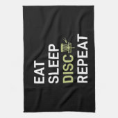 Disk Golf Player | Sleep Disk Golf wiederholen Geschirrtuch (Vertikal)