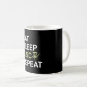 Disk Golf Player | Sleep Disk Golf wiederholen Kaffeetasse (VorderseiteRechts)