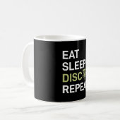 Disk Golf Player | Sleep Disk Golf wiederholen Kaffeetasse (Vorderseite Links)