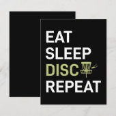 Disk Golf Player | Sleep Disk Golf wiederholen Mitteilungskarte (Vorne/Hinten)