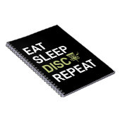 Disk Golf Player | Sleep Disk Golf wiederholen Notizblock (Rechte Seite)