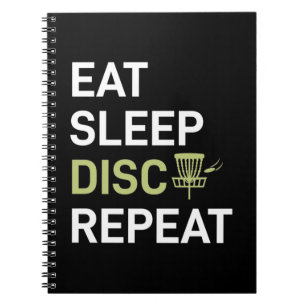 Disk Golf Player Sleep Disk Golf wiederholen Notizblock