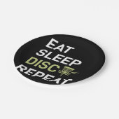 Disk Golf Player | Sleep Disk Golf wiederholen Pappteller (Schrägansicht)