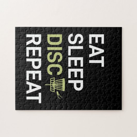 Disk Golf Player | Sleep Disk Golf wiederholen Puzzle (Horizontal)