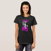 Disk Golf Queen Gothic Statue of Liberty Skeleton T-Shirt (Vorne ganz)