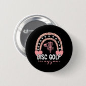 Disk Golf Rainbow Leopard Disc Golf ist mein Jam I Button (Vorne & Hinten)