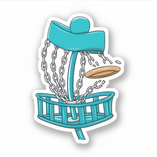 Disk Golf Rattling Chains Aufkleber (Vorderseite)