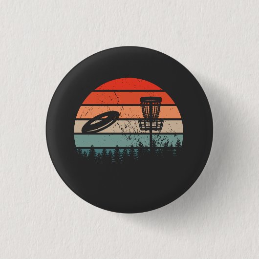 Disk Golf Retro Button (Vorderseite)