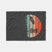 Disk Golf Retro Fleecedecke (Vorderseite (Horizontal))