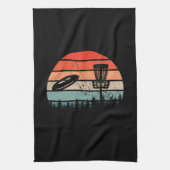 Disk Golf Retro Geschirrtuch (Vertikal)