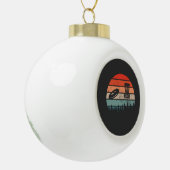 Disk Golf Retro Keramik Kugel-Ornament (Links)