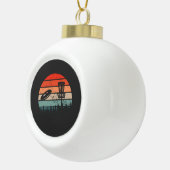 Disk Golf Retro Keramik Kugel-Ornament (Rechts)