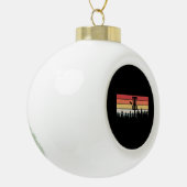 Disk Golf Retro Keramik Kugel-Ornament (Links)