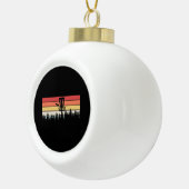 Disk Golf Retro Keramik Kugel-Ornament (Rechts)