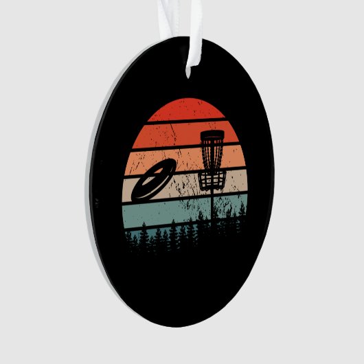 Disk Golf Retro Ornament (Vorderseite)