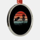 Disk Golf Retro Ornament Aus Metall (Rechts)