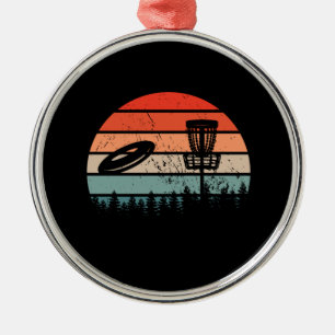 Disk Golf Retro Ornament Aus Metall