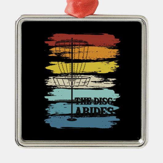Disk Golf Retro Ornament Aus Metall (Vorne)