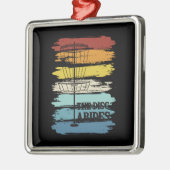 Disk Golf Retro Ornament Aus Metall (Links)