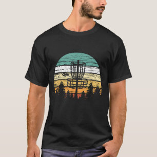 Disk Golf Retro Sunset Vintag Frisbee Golf T-Shirt