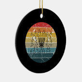 Disk Golf Retro Vintag Keramik Ornament (Rechts)
