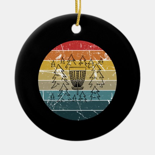 Disk Golf Retro Vintag Keramik Ornament (Vorne)