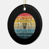 Disk Golf Retro Vintag Keramik Ornament (Links)