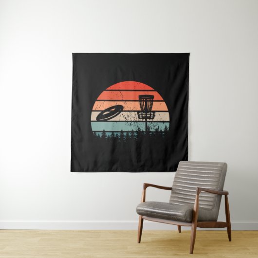 Disk Golf Retro Wandteppich (Beispiel)