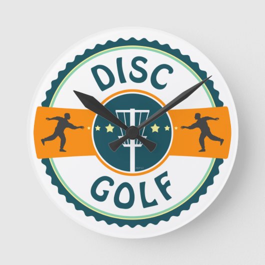 Disk Golf Runde Wanduhr (Vorderseite)