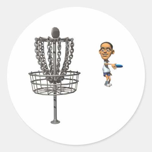 Disk Golf Runder Aufkleber (Vorderseite)