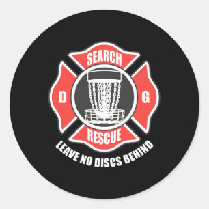 Disk Golf Search and Rescue Verlasst keine Festpla Runder Aufkleber