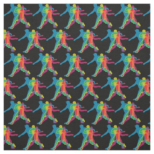 Disk Golf Sequence 2 Black Fabric Stoff (Muster)