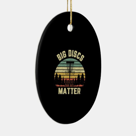Disk Golf Shirt Funny Big Discs Matter Retro Disk Keramik Ornament (Rechts)