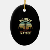 Disk Golf Shirt Funny Big Discs Matter Retro Disk Keramik Ornament (Vorne)