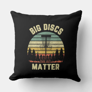 Disk Golf Shirt Funny Big Discs Matter Retro Disk Kissen
