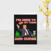 Disk Golf Shirt Funny Hit Trees und Curse Retro Di Karte (Gelbe Blume)