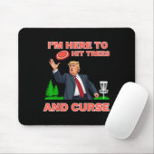 Disk Golf Shirt Funny Hit Trees und Curse Retro Di Mousepad (Mit Mouse)
