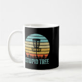 Disk Golf Shirt Funny Stupid Tree Retro Disk Golf Kaffeetasse (Links)