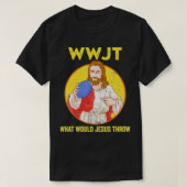 Disk Golf Shirt Was würde Jesus Throw Frisbee Gol (Design vorne)