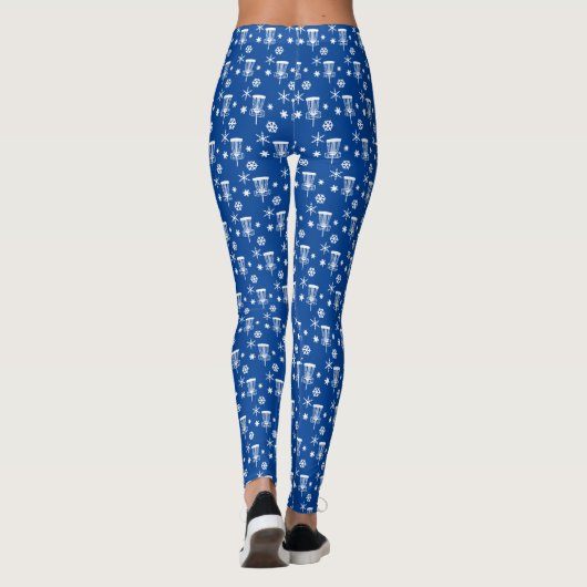 Disk Golf Snowflake Print Leggings (Rückseite)