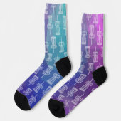 Disk Golf Socks - Muster weiß Socken (Linkes Detail)