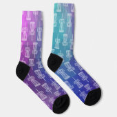 Disk Golf Socks - Muster weiß Socken (Rechts)