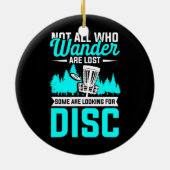 Disk Golf Sports Frisbee Tree Korbkette Keramik Ornament (Hinten)