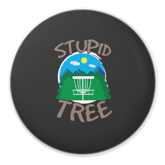 Disk Golf - Stupid Tree Keramikknauf (Vorderseite)