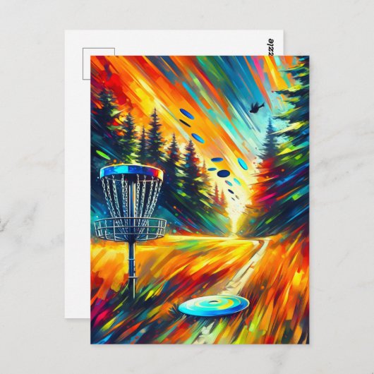 Disk Golf Thema Behaltend in Touch Postkarte (Vorne/Hinten)