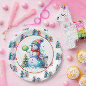 Disk Golf Themed Christmas Party Pappteller (Party)