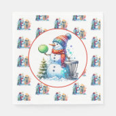 Disk Golf Themed Christmas Party Serviette (Vorderseite)