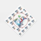 Disk Golf Themed Christmas Party Serviette (Ecke)